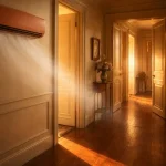 clim dans couloir pour refroidir les chambres maison ancienne