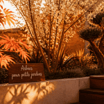 arbres pour petit jardin près d'une terrasse
