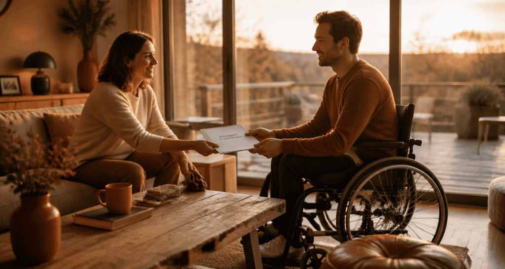 avantage louer personne handicapée salon accessible