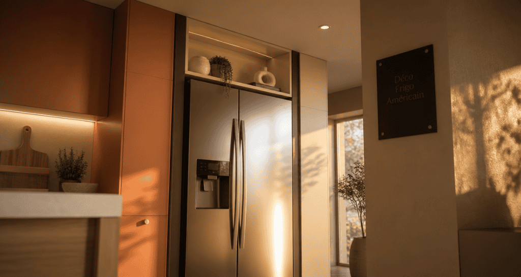 comment intégrer un frigo américain dans une cuisine contemporaine