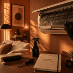 entretien climatiseur filtre nettoyage salon
