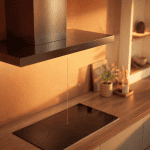 Hauteur plan de travail hotte vue cuisine