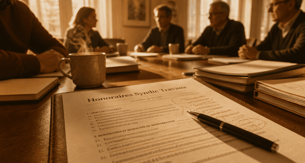 honoraires syndic sur travaux réunion copropriété