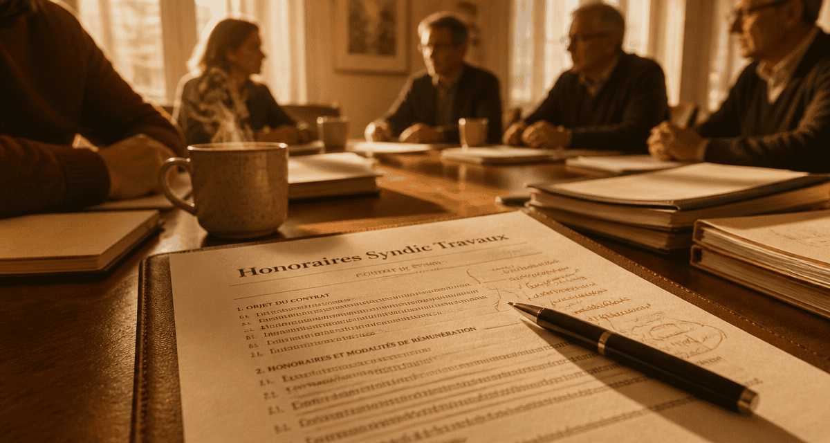 honoraires syndic sur travaux réunion copropriété