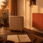 installation pompe à chaleur avec radiateur électrique et radiateur moderne