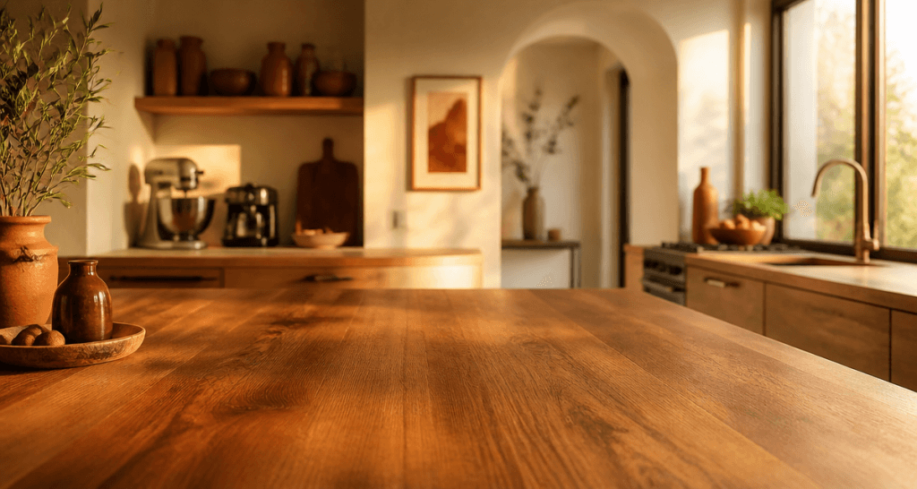 plan de travail 80 cm de profondeur cuisine bois