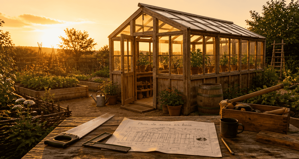 plan serre en bois PDF gratuit outils menuisier structure