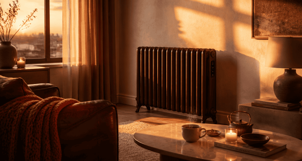 radiateur à inertie consommation salon chaleureux