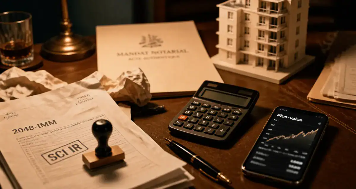 Calcul plus value immobilière sci IR et IS, calculateur et déclaration 2048-IMM