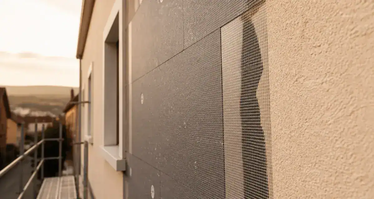 Crepi isolant sur façade : enduit et sous-enduit, 5 couches