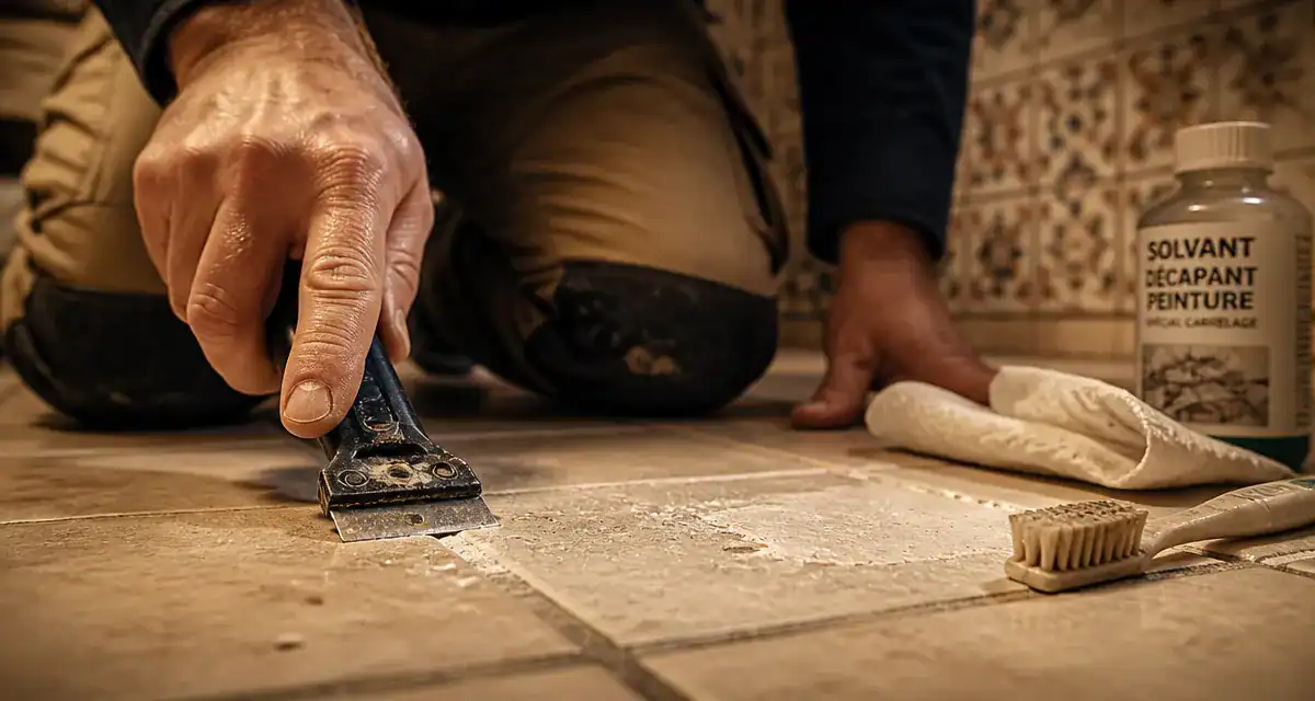 Nettoyer peinture sur carrelage : préserver l’émail