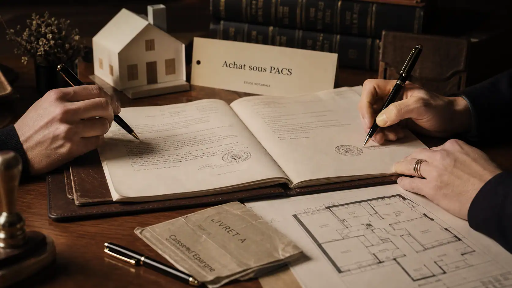 Signature dossier notaire pour pacs avantage achat immobilier