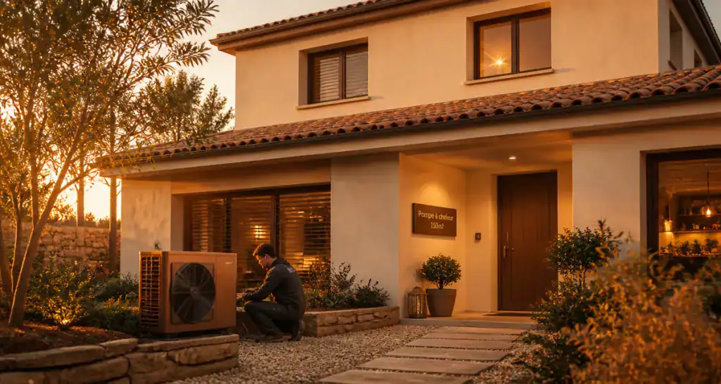 prix pompe à chaleur maison 150m2 façade technicien