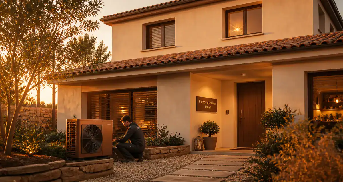 prix pompe à chaleur maison 150m2 façade technicien