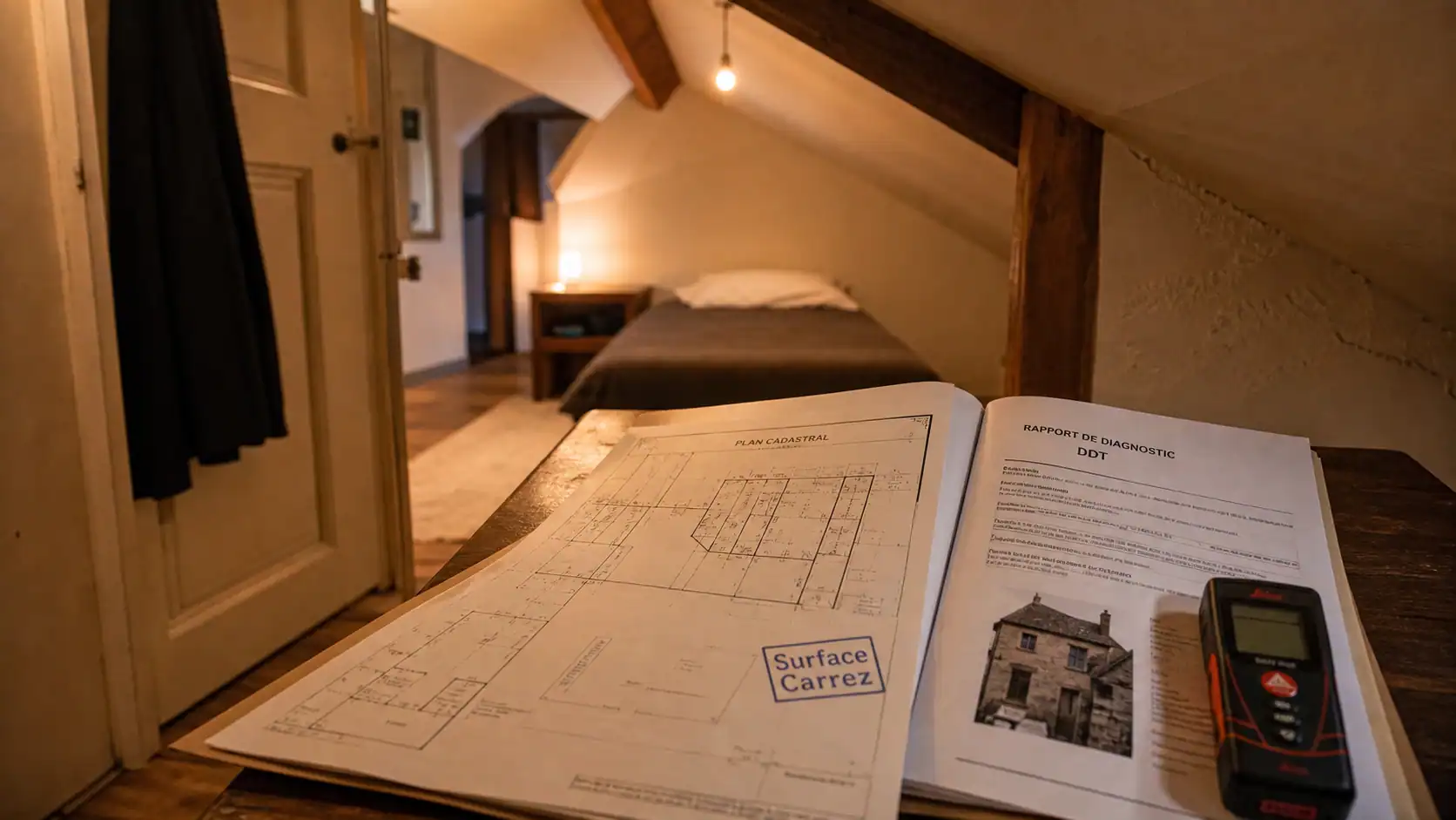 Surface chambre loi carrez : calcul sur plan en intérieur