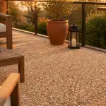 terrasse en résine avantage et inconvénient vue salon