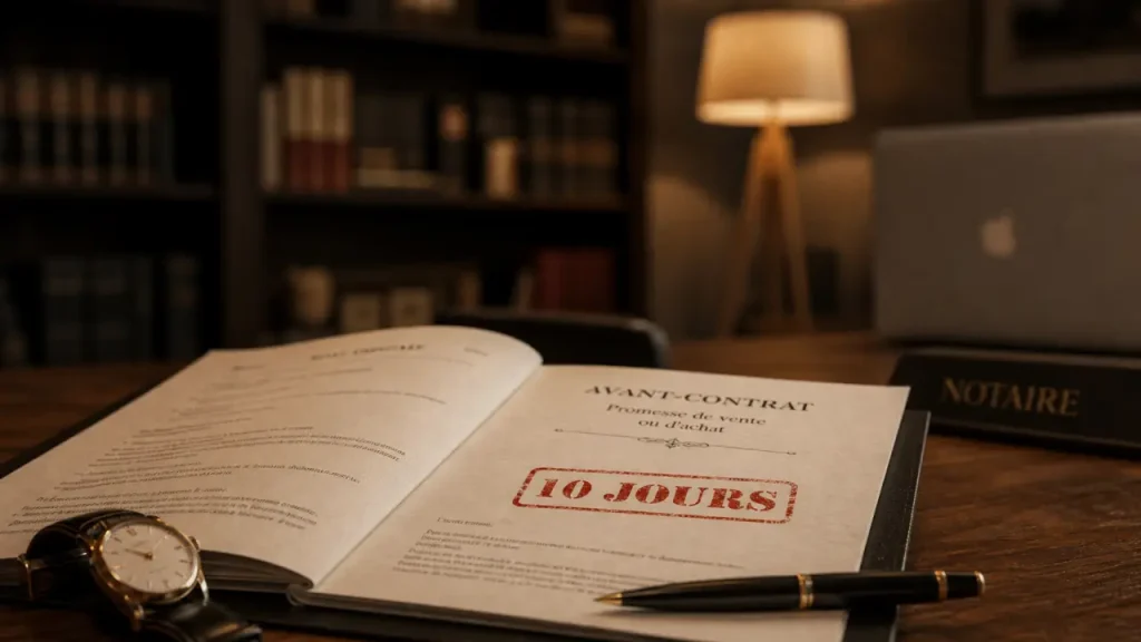 Délai compromis vente : 3 mois, 10 jours, documents notaire