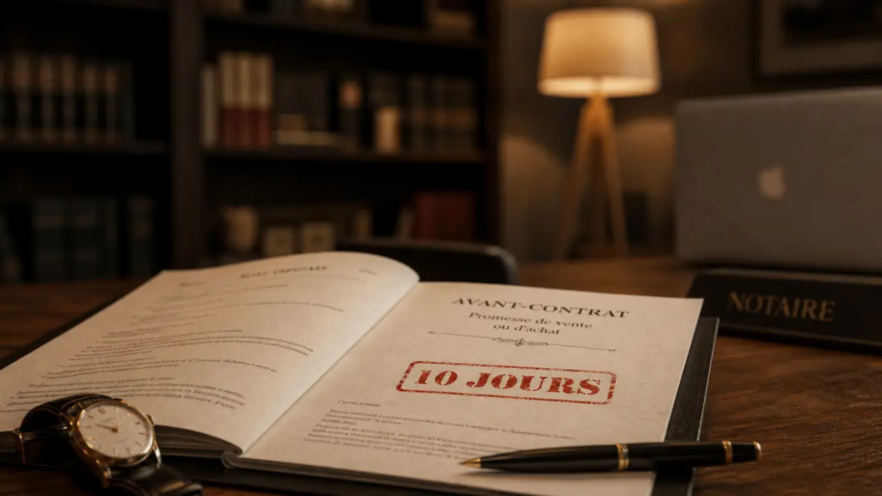 Délai compromis vente : 3 mois, 10 jours, documents notaire