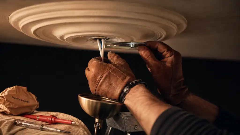 Installer luminaire plafond : câbles et fixation au plafond