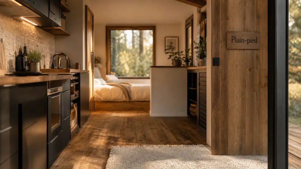 Tiny house plain pied : sans mezzanine, tout le confort au rez-de-chaussée