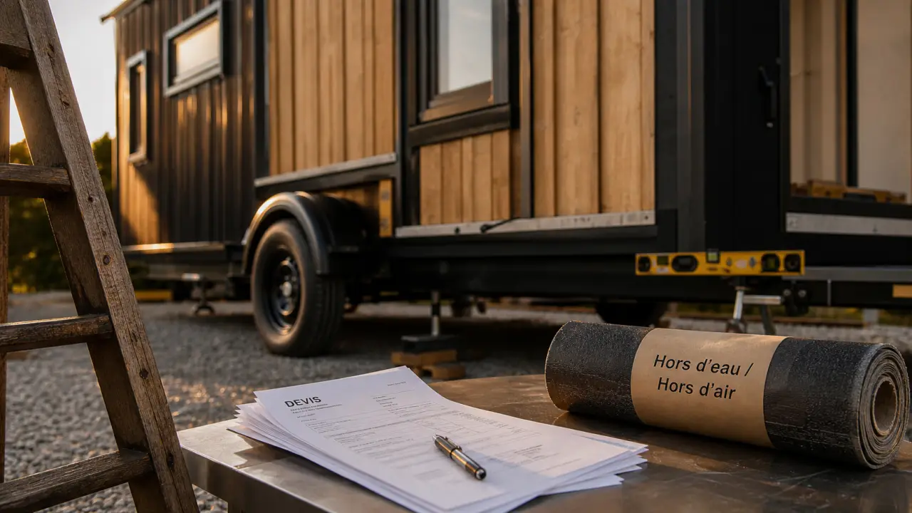Tiny house sur roue : châssis et finitions