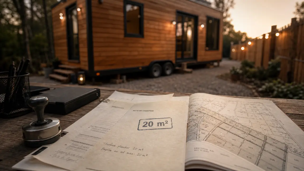 Tiny house permis de construire 20 m² : seuil déclaration ou permis
