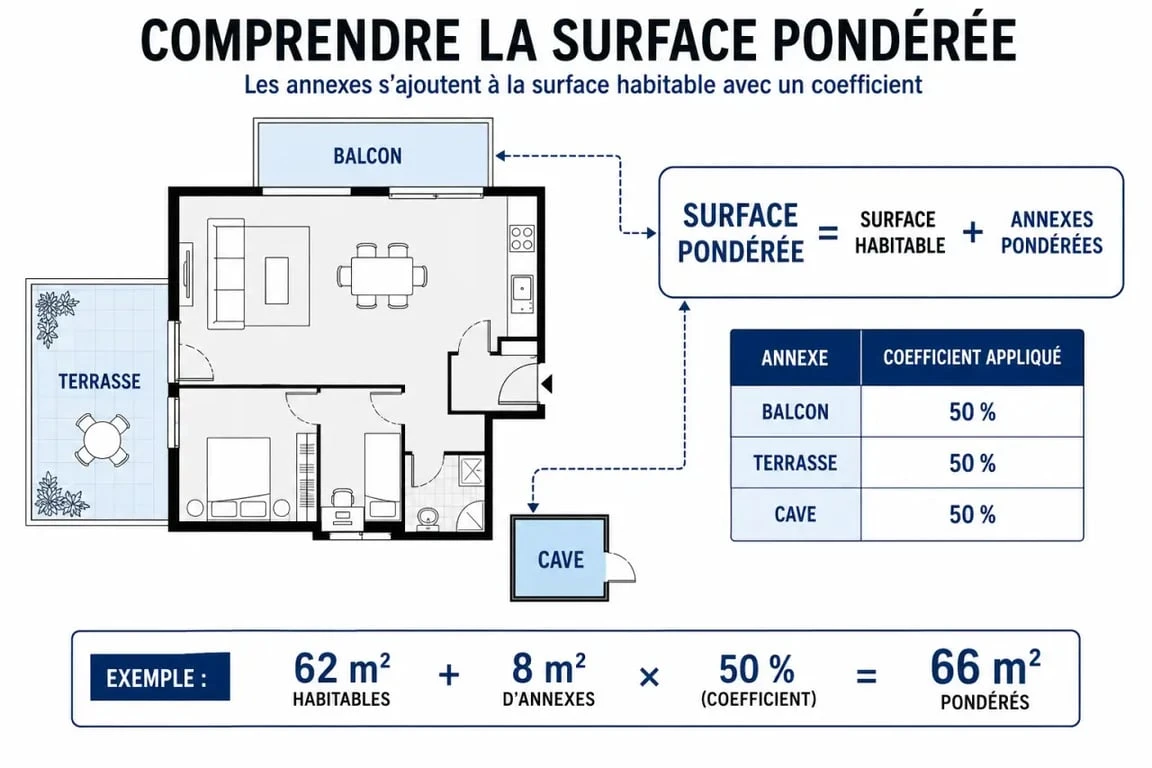 Calcul de la surface pondérée pour un investissement Pinel à Lyon