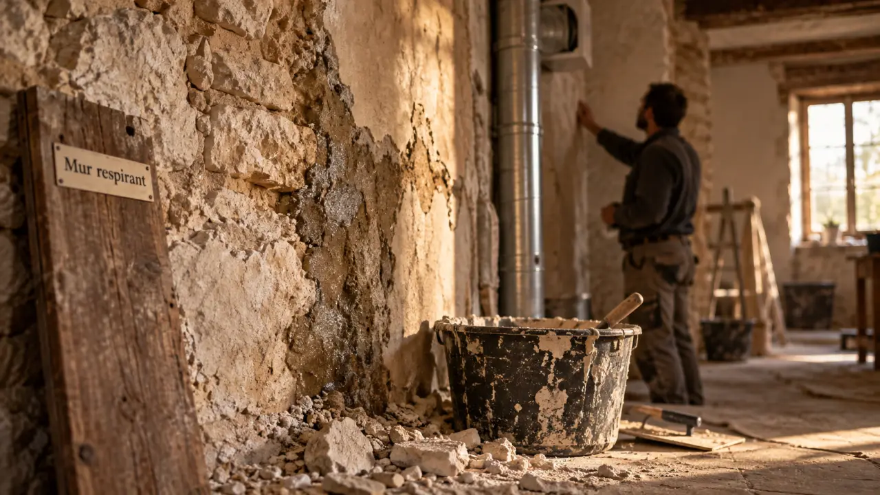 Isoler une maison en pierre : mur respirant anti-humidité, enduit microporeux