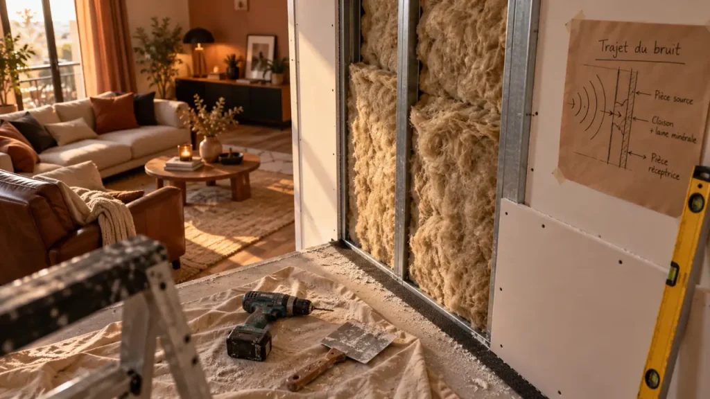 Isoler acoustiquement un mur : la mousse ne suffit pas contre les voix des voisins
