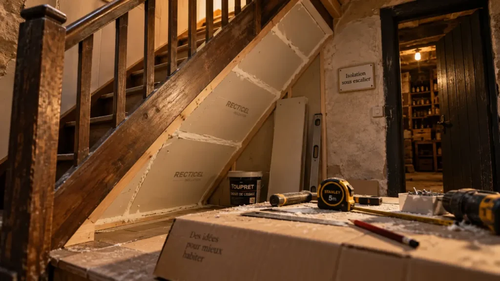 Isoler un escalier du froid : la sous-face d&rsquo;abord, le reste suit