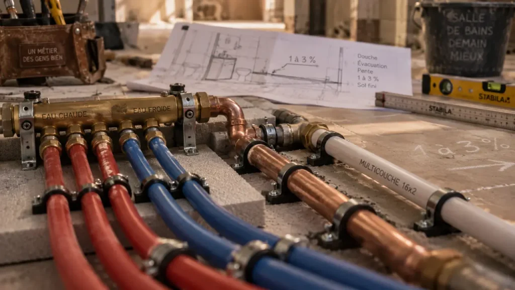 Une plomberie de salle de bains fiable commence par les bons tuyaux et évacuations